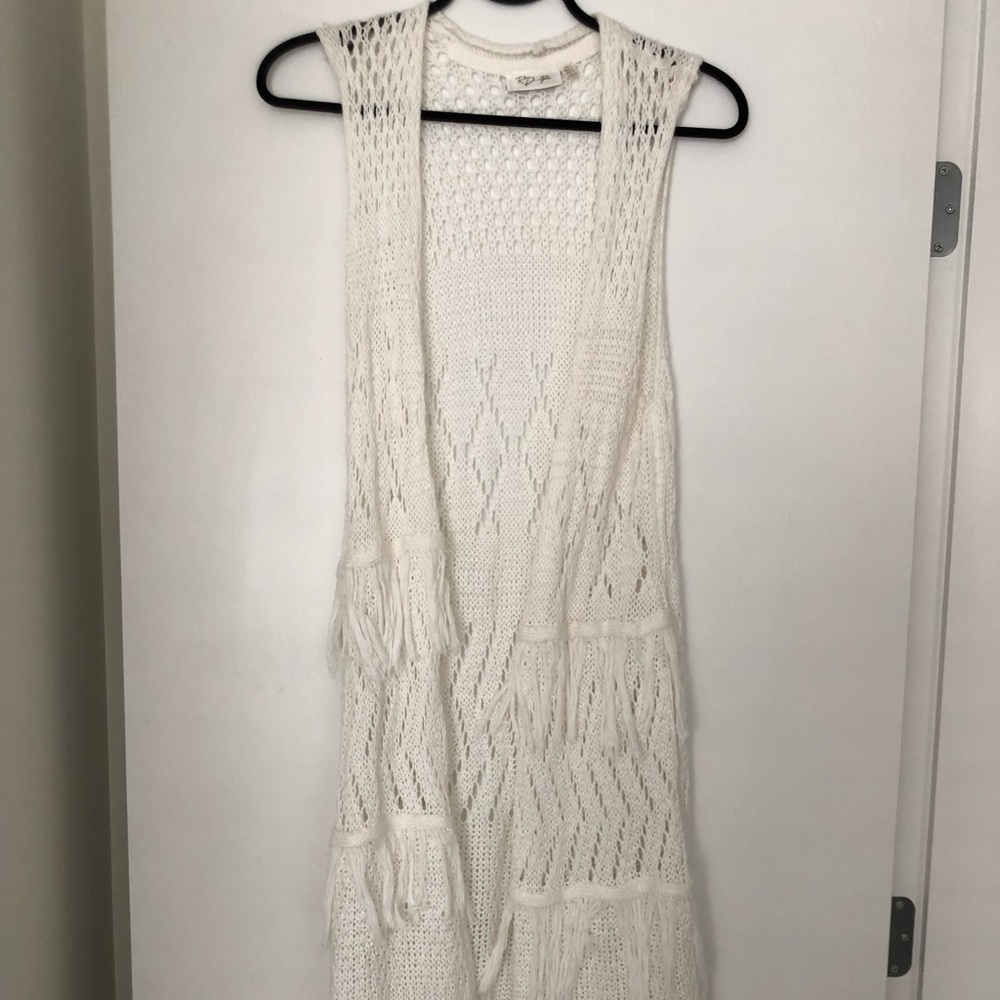 White sleeveless coverup